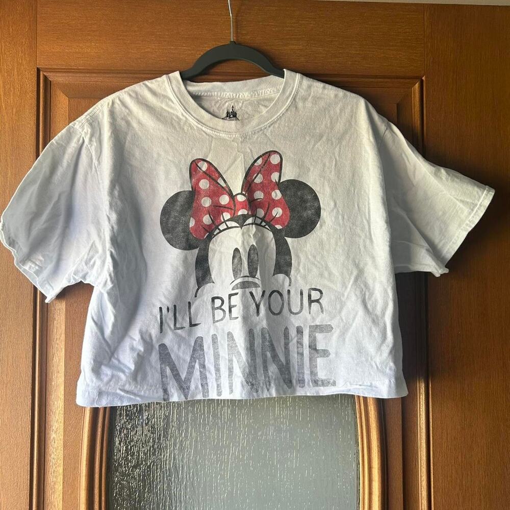 Disney Minnie Mouse cropped shirt Large Women's Disney Parks Shirt - Picture 4 of 4